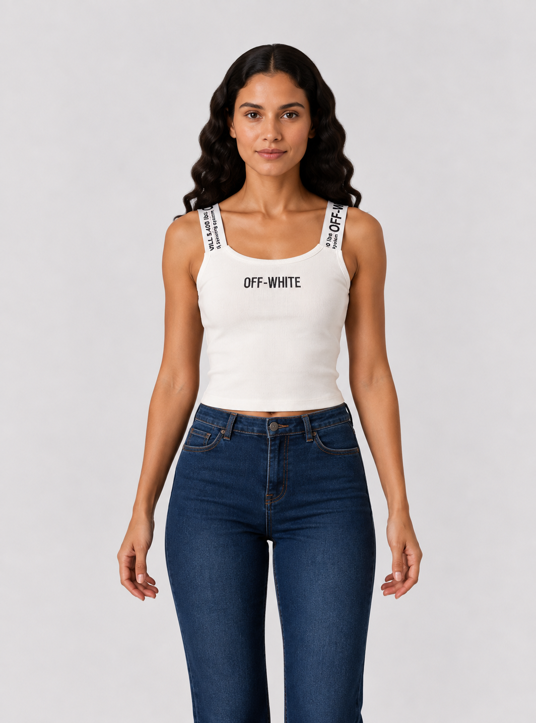 تاپ کبریتی off white