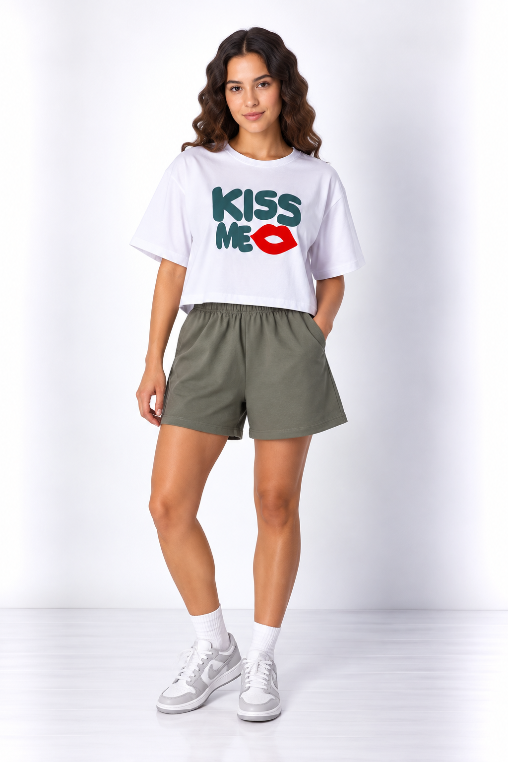 ست تیشرت شلوارک kiss me
